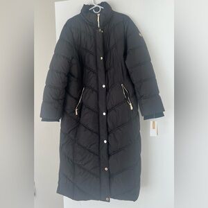 Michael Kors Women's Black Quilted Long Coat new with tags size Xl